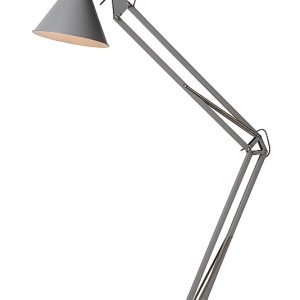 TERRA Floor Lamp E27 L125 W32 H185cm Grey