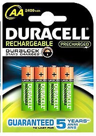 DURACELL REC PRECHAR AA 2400 MAH K4