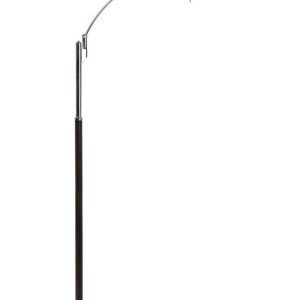 TILLY Floor Lamp 1xG9/40W H110-156cm Chrome/Wood