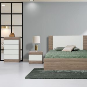 QUARTO CASAL MADRID NOGAL|BRANCO MATE
