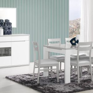 SALA JANTAR VIENA CINZA|BRANCO