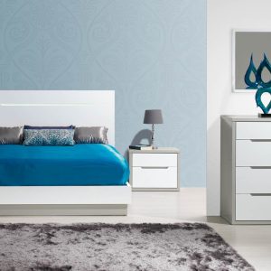 QUARTO CASAL VIENA CINZA|BRANCO